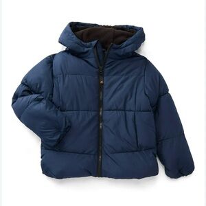 Ozark Trail Boys Puffer Coat Jacket Wind Water Resistant Fleece Lined Navy 8